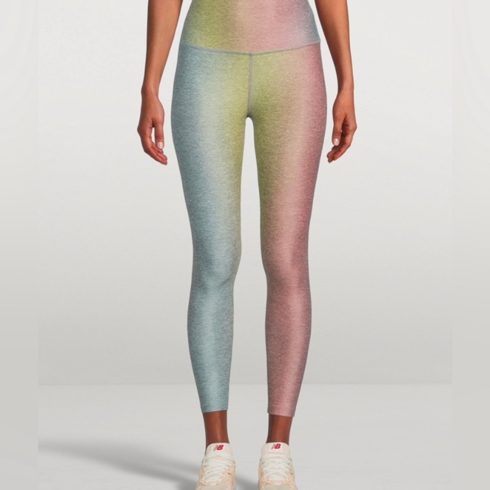 Beyond Yoga Ombre Pastel High-Waist Leggings - Blue, Green, Pink